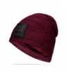 Nine City Stylish Unisex Baggy Beanie Slouchy Crease Knit Beanie Baggy Skull Cap Hat (Red Wine) - C012MN19K7T