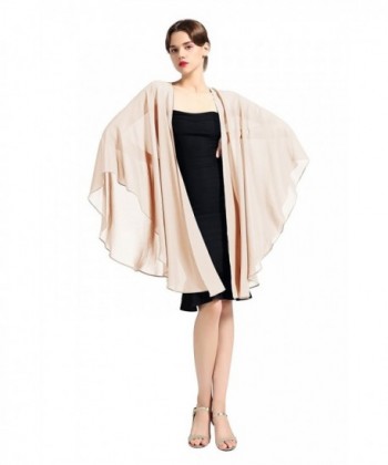 Chiffon Wedding Evening Scarves Champagne