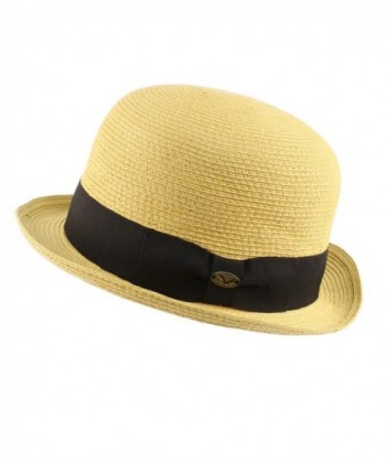 Summer Bowler Fedora Hat Natural