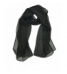 Oblong Chiffon Scarf - Black - C711H6JJ3JJ