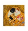 Swhiteme Luxurious 100% Silk Charmeuse Square Scarf - "Gustav Klimt's ""The Kiss""" - CJ11FC5NFI9