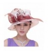 June's Young Women Sun Hat Elegant Handmade Embroidered Flowers White - C111O9OE777