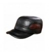 Classic Men's Real Leather Peaked Cap Winter Snow Warm Baseball Cap - Np206bl - CM17YWW3UHU