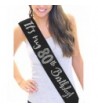 It's My 80th Birthday! Women's Rhinestone Sash by RhinestonSash.com - Black - C712J6MAPM1