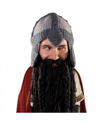 Beard Head - The Original Barbarian Warrior Knit Beard Hat - Black - CP11Q05YGT7