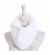 Plush Infinity Scarves For Women Girls Fleece Neck Warmers Circle Loop Scarf - White - CJ188LYO323