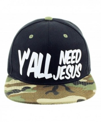 YALL JESUS Snapback Baseball Black Camo