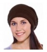 Simplicity Winter Slouchy Knit Beanie Hat for Women or Men- Solid Ribbed_Brown - Solid Ribbed_brown - C811N3FERIH