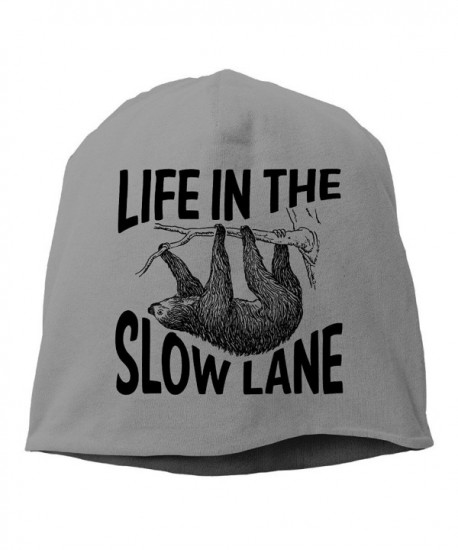 Life In The Slow Lane Sloth Lovers Beanies Cap - Deep Heather - CQ12O87HA1C