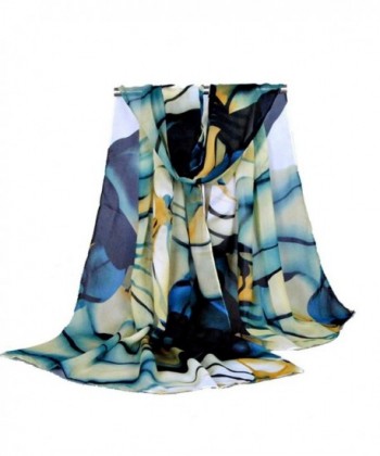 A Best Gift- Bigban Fashion Lady Long Wrap Women's Shawl Chiffon Scarf Scarves - Blue - CN12M2GBS07