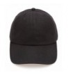 MIRMARU Men's Wool Blend Baseball Cap With Adjustable Size Strap - Black - CK187NI5XED