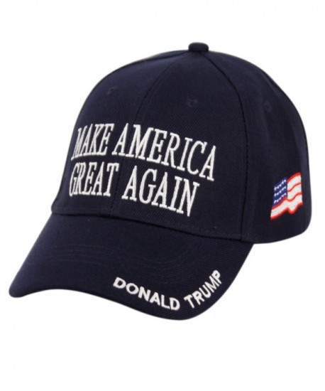 E-Flag Donald Trump Make America Great Again Hats Embroidered - Navy - CE12J872OP1