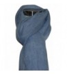 Handcrafted Flax Linen Scarf In Sky Blue & White Melange. X1683 - C0182XL2XQI