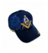 Snapking Navy Blue and Gold Freemason Mason Hat Masonic Lodge Ball Baseball Cap - CM189HG9RI3