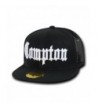 City Name Old English Embroidered Flat Bill Snapback Cap - Black/Compton - CJ12F0NUGRP