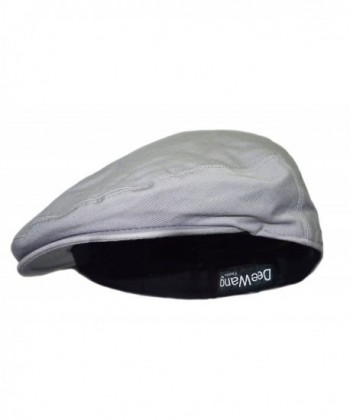 Men's Light Weight Newsboy Ivy Cap Flat Brim Hat (L/XL- Grey) - CM12LBZXAWX