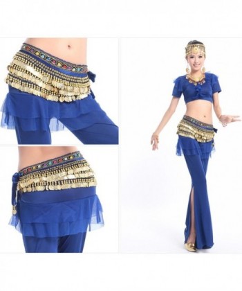 MUNAFIE Belly Dance Coins Blue in Fashion Scarves