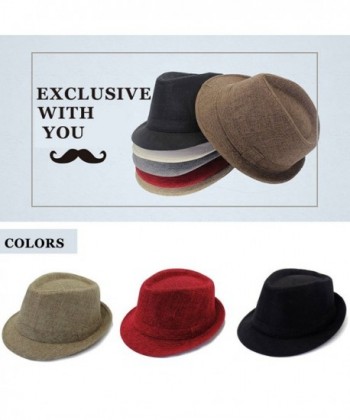 YOYEAH Panama Straw Summer Fedora in Men's Fedoras