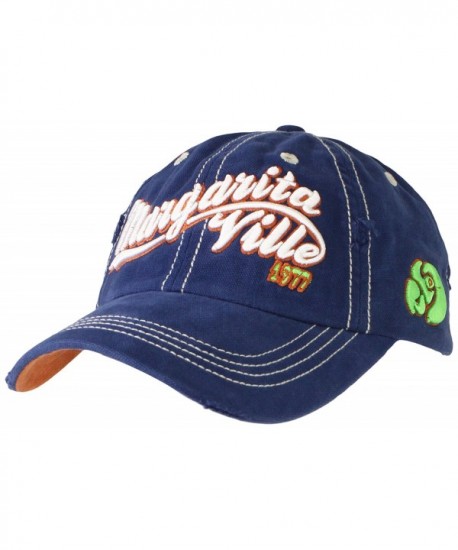 Margaritaville Men's 3D Embroidery Hat - Midnight Blue - CC11CTPWEZZ