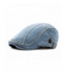 Qunson Men's Washed Denim Gatsby Cabbie Ivy Newsboy Cap Hat - Light Blue - CF12FKTHFGT