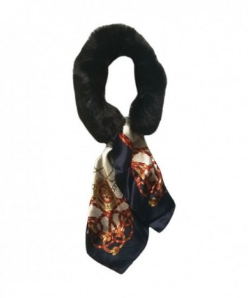 Vodeus Womens Elegant Faux Fur Collar With Three Scarves Winter Neck Warm Collar - Black - C3189IL9USU