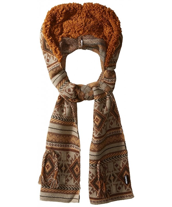 Muk Luks Women's Safari Fair Isle Hooded Scarf - Brown - CE125VWST3D