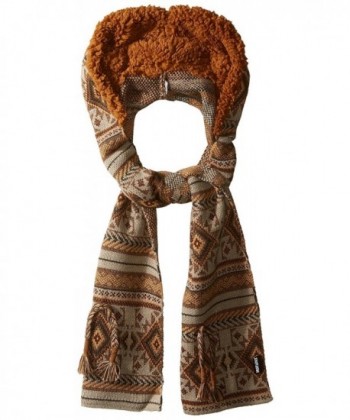 Muk Luks Women's Safari Fair Isle Hooded Scarf - Brown - CE125VWST3D