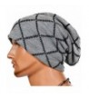 MEXUD Mens Winter Warm Knit Ski Crochet Slouch Hat Unisex Women Cap Oversized Beanie - Gray - CU12O2N48LQ