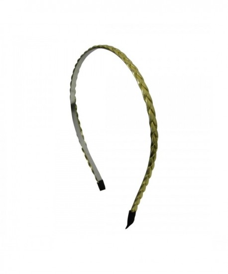 Thin Braid Headband Gold Metallic Braided Plait Head Band - CW11QS23KSZ