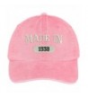 Trendy Apparel Shop 80th Birthday - Made In 1938 Embroidered Low Profile Washed Cotton Baseball Cap - Pink - CS12NZ0Z5LE