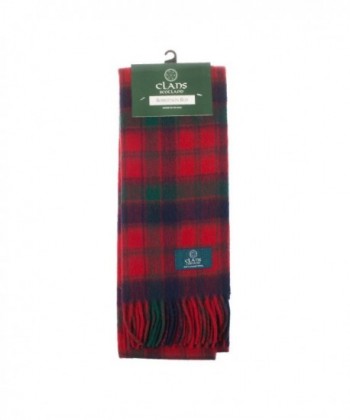 Clans Of Scotland Pure New Wool Scottish Tartan Scarf Robertson Red (One Size) - CH123H484MD