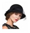 Maitose Trade Women's Vintage Fedoras Wool Felt Veil Hat - Black - C1128NIYIO1