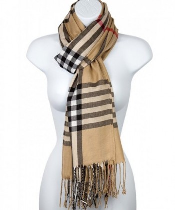 Pashmina Scarf Plaid Checker Pattern in Fashion Scarves