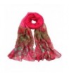 Sunward Fashion Beautiful Womens Ladies Flower Pashmina Shawl Wrap Beach Scarf - Hot Pink - C1122V1D47D