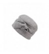 Dantiya Women's Wool Warm Bucket Hat Sleeve Head Cap Beanie Hat with Bow - Light Grey - CN12M7DIXL7