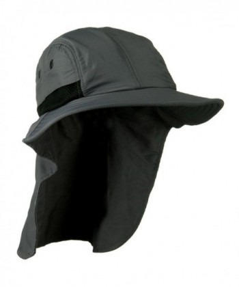 Dark Gray Outdoor Sun Flap Hat - C511KT8C86J