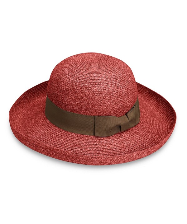 wallaroo Women's Georgia Sun Hat - UPF 50+ - Adjustable Fit - Burnt orange - CU12B74L891