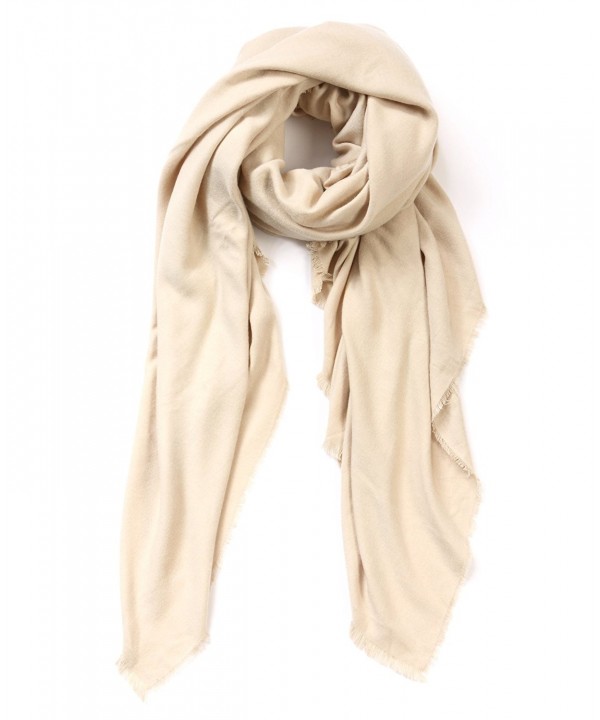 Womens Rich Solid Long Scarf- Soft and Warm Shawl Warp- Formal Party Scarf - Camel - C51867SE3E6
