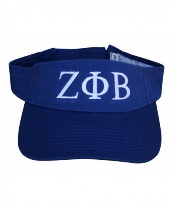 Mega Greek Womens Zeta Phi Beta Visor - Royal Blue - C212IU21V4F