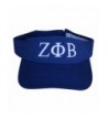 Mega Greek Womens Zeta Phi Beta Visor - Royal Blue - C212IU21V4F