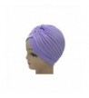 Raylans Womens Indian Style Headwrap Cap Turban Hat Cloche Chemo Hair Cover Headband - Light Purple - CS1299CH6XP