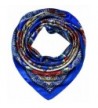 Women's Large Satin Square Silk Feeling Hair Scarf 35 x 35 inches by corciova - 352 Totems Blue - C21800LNQ2Q