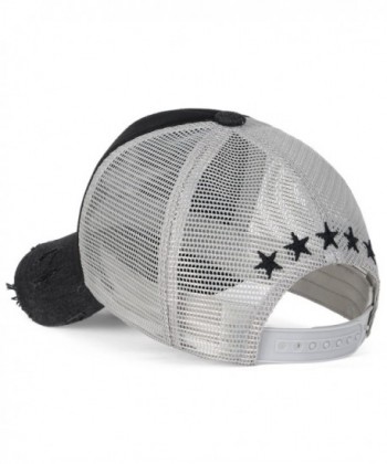 ililily Embroidery Tri Tone Adjustable Baseball in Men's Baseball Caps