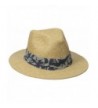 San Diego Hat CO. Men's 3 Inch Brim Sun Hat With Stretch-Fit Sweatband - Natural/Blue - CQ12EBE6IMV