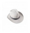Dantiya Men's Wide Brim Cowboy Fedoras Trilby Sun Hats - Light Grey - CB11XTIIUNB