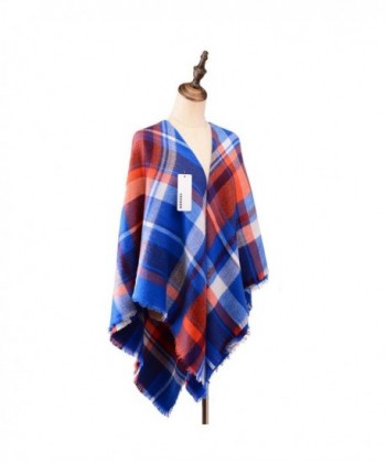 Womens Vintage Tartan Checked Pashimina in Cold Weather Scarves & Wraps