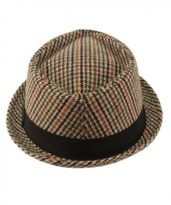 Winter Houndstooth Porkpie Fedora Hat in Men's Fedoras