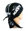 Skull Cap Biker Caps Headwraps Doo Rags - US Navy on Black - C612ELHM0WF