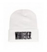 Perman Winter Black Whatever Beanie Hat Snapback Men Women Cap - White - C112N7DNRHZ