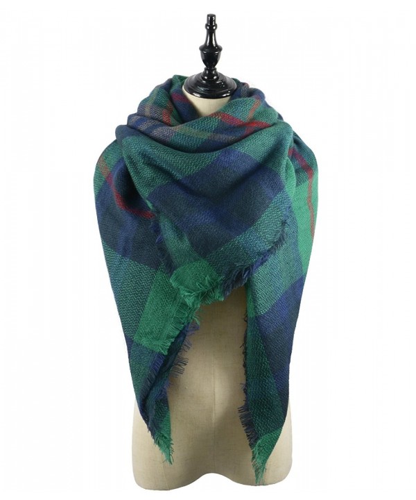 Zando Oversized Blanket Scarfs Scarves - Green Women Scarf - CK186GTMOZY